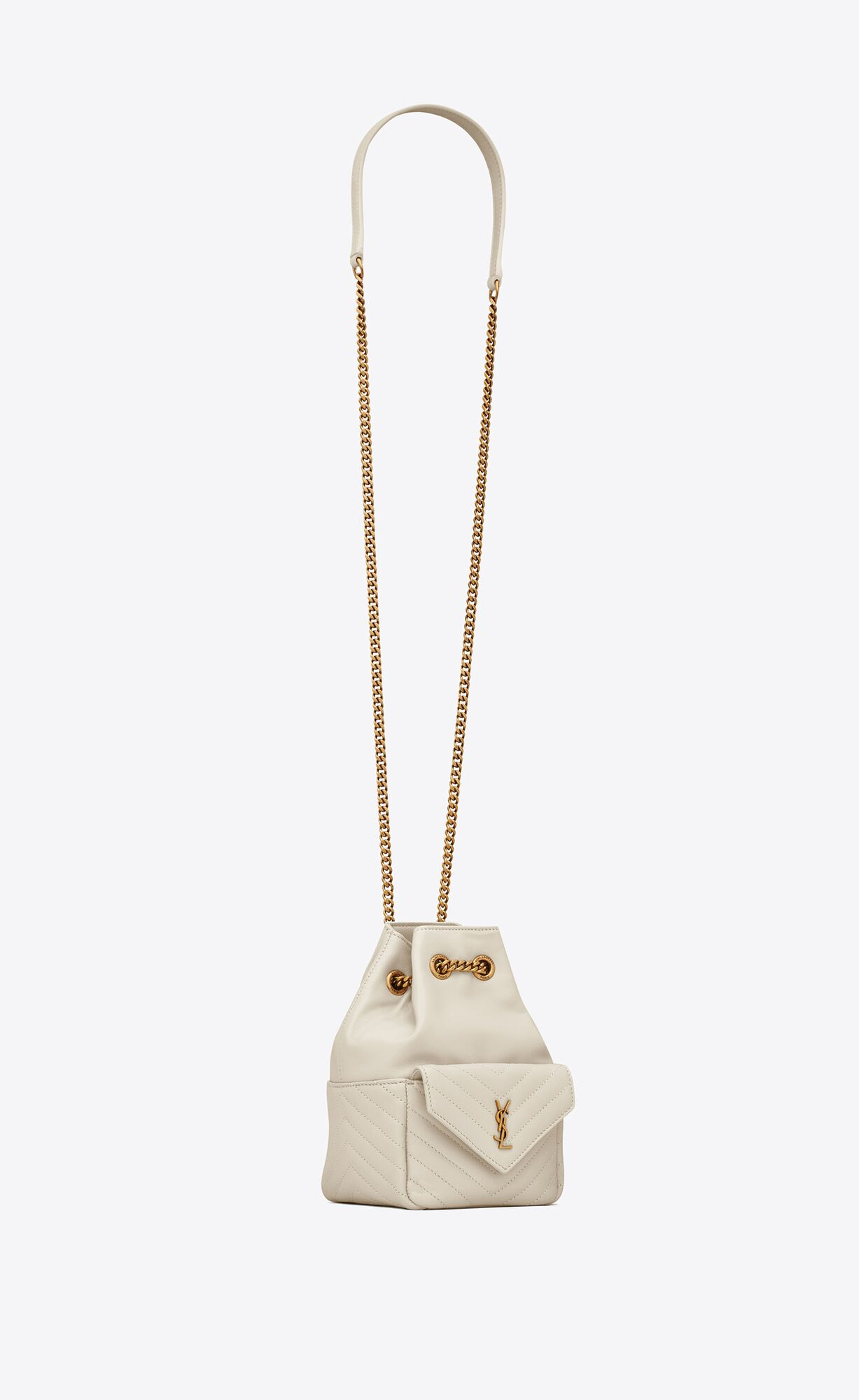 JOE mini quilted sheepskin bucket bag